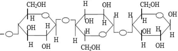 Gambar 2. 1 Struktur selulosa (Oktarina, 2009) 