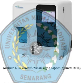 Gambar 1. Automated Hematology Analyzer (Sysmex, 2014). 