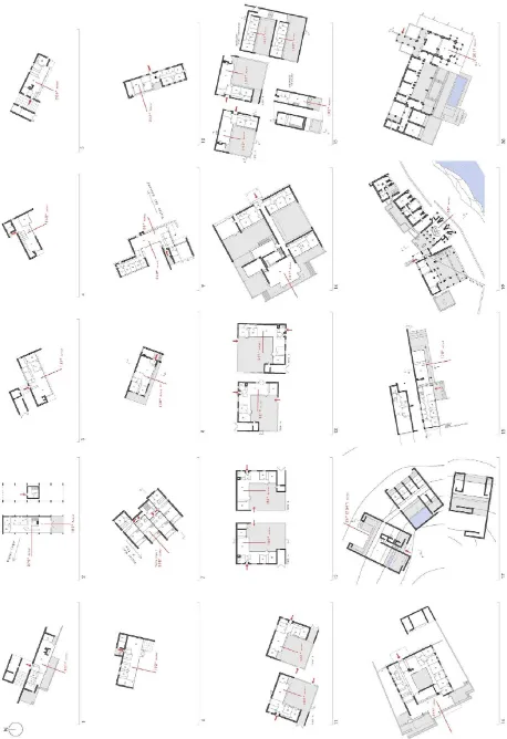 Fig. 0 Plans of twenty selected houses (own elaboration) 
