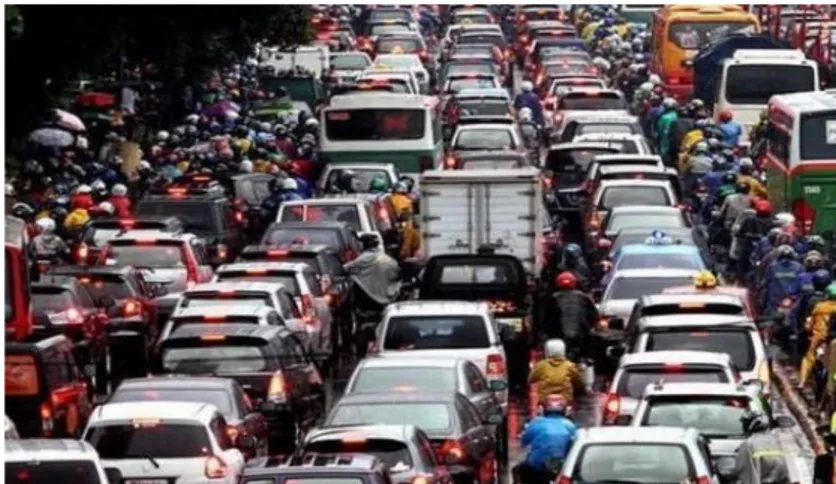 Gambar .11. Kemacetan Lalu Lintas (https://akuratnews.com/jakarta-rugi-triliunan-rupiah- (https://akuratnews.com/jakarta-rugi-triliunan-rupiah-gara-gara-kemacetan-lalu-lintas/) 