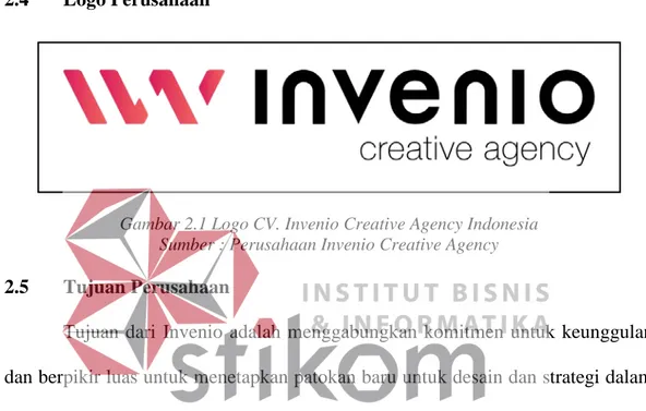 Gambar 2.1 Logo CV. Invenio Creative Agency Indonesia  Sumber : Perusahaan Invenio Creative Agency  2.5  Tujuan Perusahaan 
