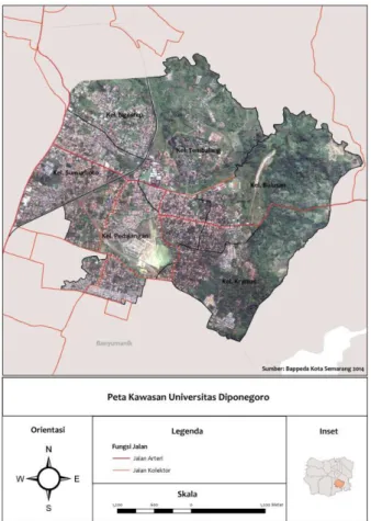 Gambar 1. Peta Kawasan Universitas Diponegoro (Bappeda, 2016) 