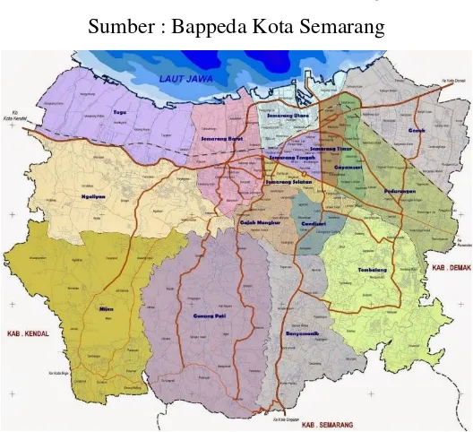 Gambar 3.01 Peta Kota Semarang 