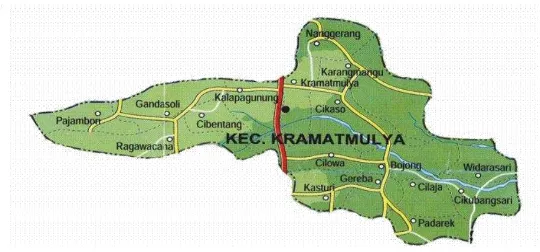 Gambar 4.1. Peta Desa Ragawacana Kec. Kramatmulya Kab. Kuningan 