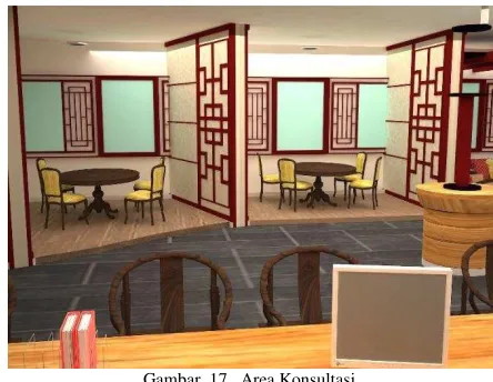 Gambar. 14.  Perspektif Waiting Area 