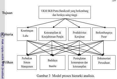 Gambar 3  Model proses hierarki analisis.   