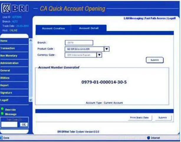 Gambar 4.4. Tampilan CA Quick Account Opening