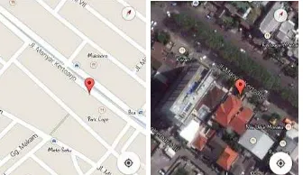 Gambar. 1.  Posisi bangunan melalui satelit (www.maps-google.com, diunduh 