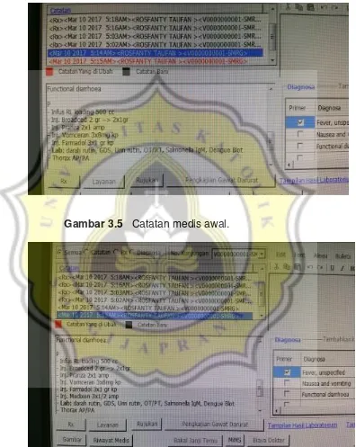 Gambar 3.5   Catatan medis awal. 