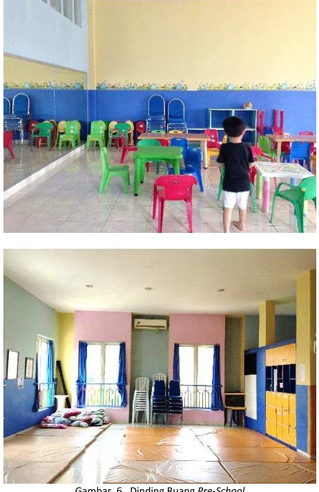 Gambar. 6.  Dinding Ruang Pre-School  