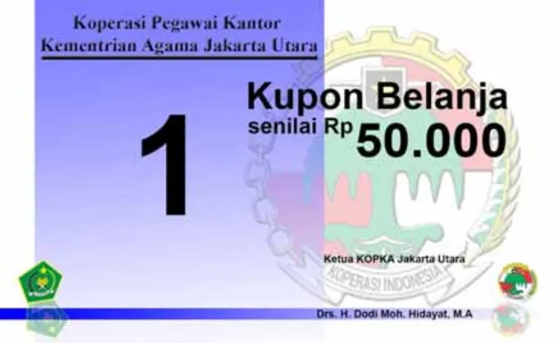 Gambar III.1 Voucher Belanja KOPKA Jakarta Utara 