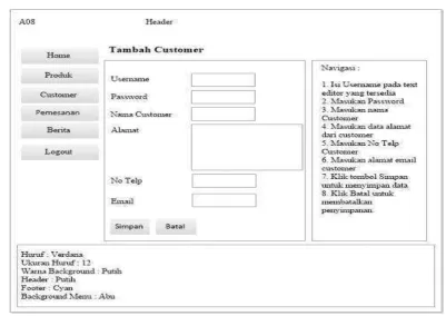 Gambar 3.24 Perancangan View Customer 