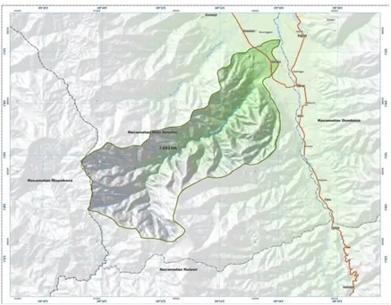 Gambar 2  Peta DAS Bangga  (Sumber : BMKG Stasiun Geofisika Balaroa) 