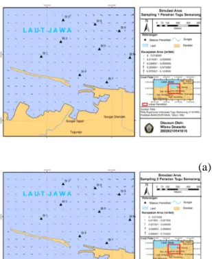 Gambar  6.  Peta  Sebaran  Horizontal  Fosfat  di  Perairan  Tugu  Semarang  Tanggal  23  September 2014 