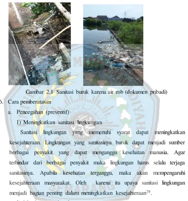 Gambar 2.1  Sanitasi buruk karena air rob (dokumen pribadi) 