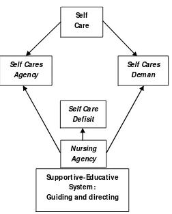 Gambar 1. Kerangka konsep berbasis self-care (Orem) Penerapan pada Penerapan pada pasien Afasia (Alligood, 2014)