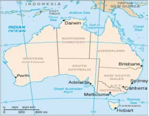 Gambar 1.1 Peta Benua Australia 