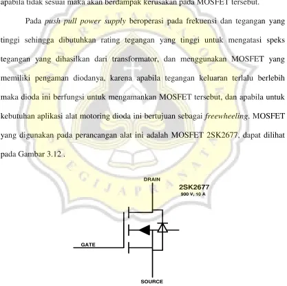 Gambar 3.12 Skema MOSFET 2SK2677 