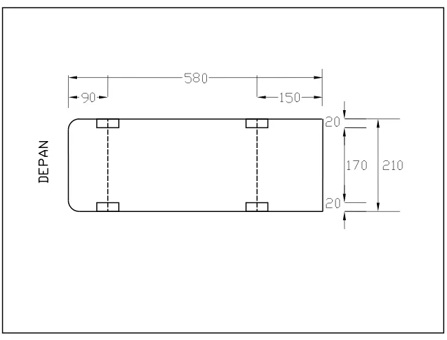 Gambar 2.3 Dimensi Kendaraan Sedang 