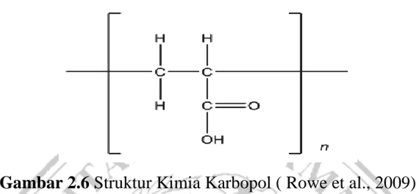 Gambar 2.6 Struktur Kimia Karbopol ( Rowe et al., 2009) 