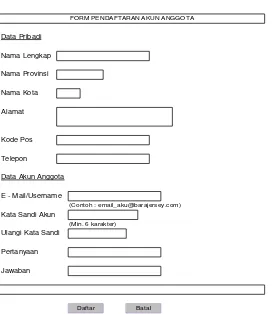 Gambar 4.16 form pendaftaran akun 