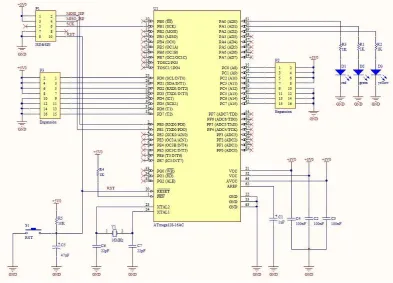 Gambar 2.10 Sistem Minimum ATmega128 