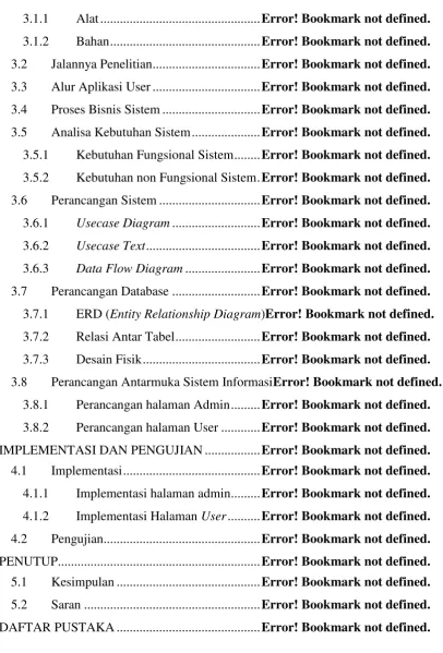 Tabel 2. 1 Tabel Tinjauan Pustaka ......................... Error! Bookmark not defined