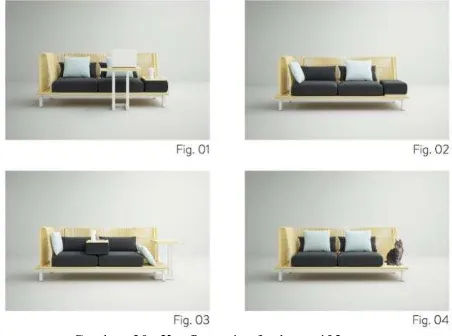 Gambar. 19.  Sandaran rotan pada sofa alternatif 2 Sumber: Dokumentasi Pribadi, 2016 