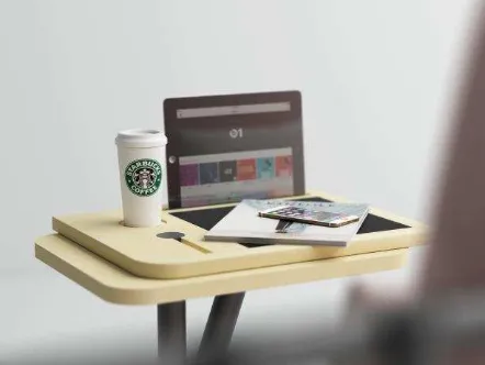 Gambar. 31.  Meja laptop pada coffee table alternatif 3 Sumber: Dokumentasi Pribadi, 2016 
