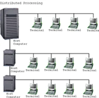Gambar 2.6.  Jaringan Komputer Model Distributed Processing 