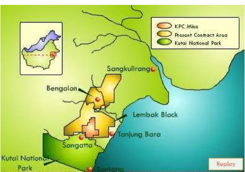 Gambar 2.2.  Lokasi PT. KPC Bengalon 