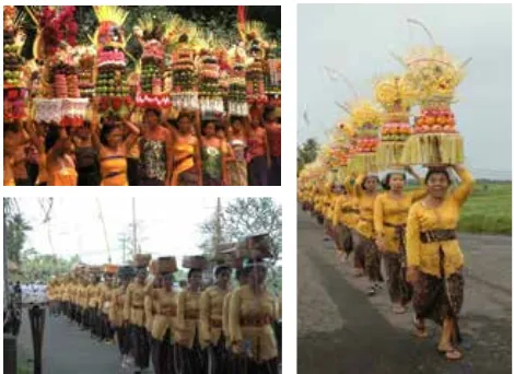 Figure 5: Development of Shape, Type, Color and way of dressing (Clothes) to the Temple for Balinese women.