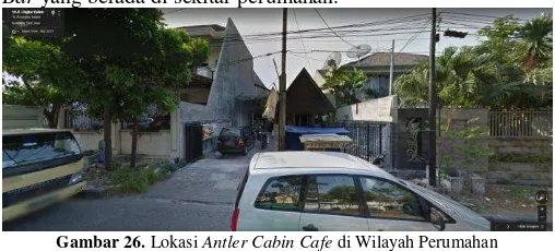 Gambar 26. Lokasi Antler Cabin Cafe di Wilayah Perumahan 