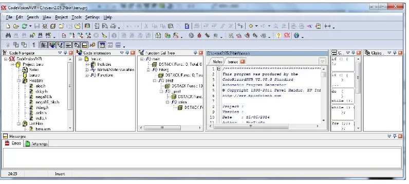 Gambar 2.4 Konfigurasi program CodevisionAVR 