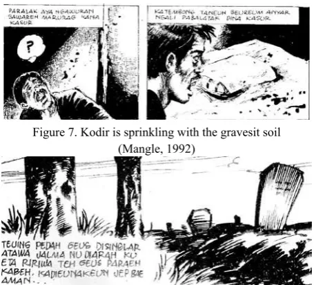 Figure 7. Kodir is sprinkling with the gravesit soil
