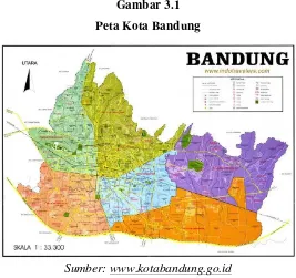 Gambar 3.1Peta Kota Bandung   