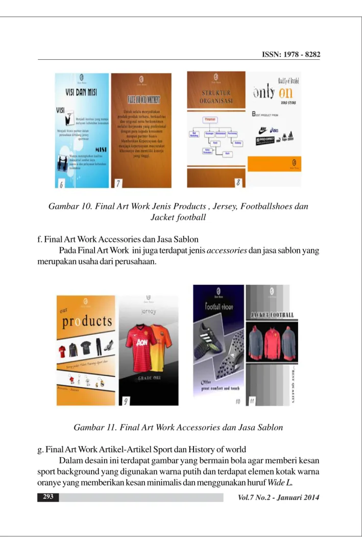 Gambar 10. Final Art Work Jenis Products , Jersey, Footballshoes dan Jacket football