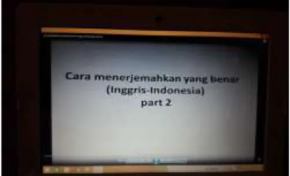 Gambar 7. Cara Menerjemahkan Bahasa  Inggris-Indonesia 