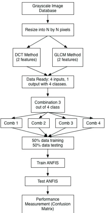 Fig. 2. Flowchart of Image Classiﬁcation using ANFIS