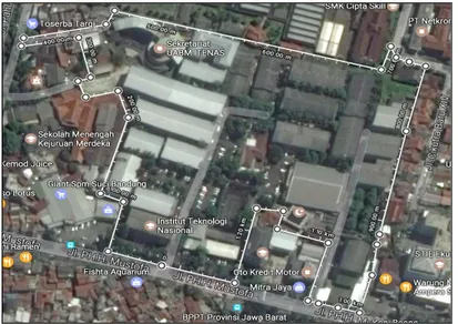 Gambar 1. Peta lokasi Itenas (Sumber : Google Map, 2017) 