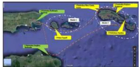 Tabel 1. Matriks data muatan Asal (A) dan Tujuan (T) barang  terhadap jumlah barge/tongkang