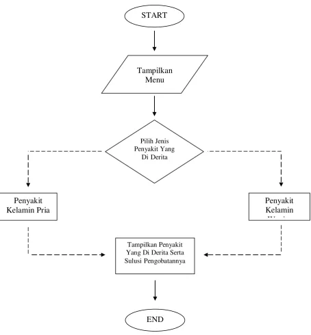 Gambar 3.1 Flowchart Sistem Pakar untuk Diagnosis Penyakit Menular Seksual 