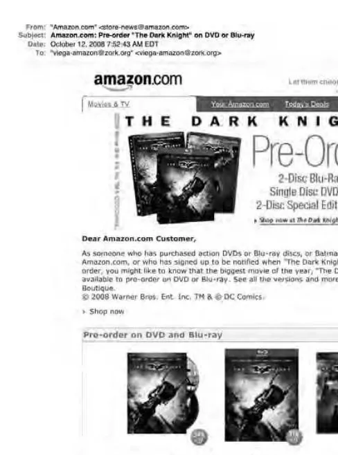 Figure 15-1. Amazon frequently sends ads to its customers, such as this one