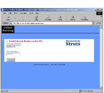 Figure 3-1. The Login screen for the online banking application