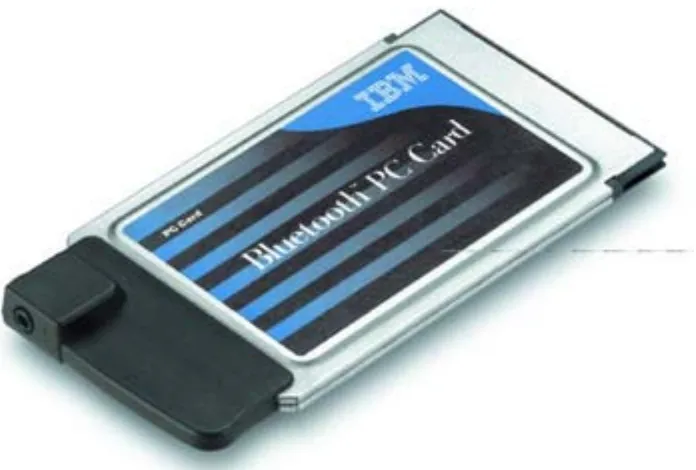 Figure 5.2: 3Com’s Bluetooth PC card, with a pop-up XJACK antenna on the end (Photo  courtesy 3Com)  