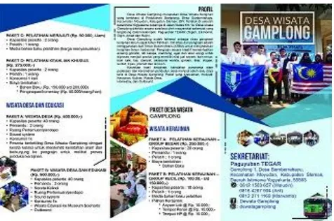 Gambar 6. Leaflet Desa Wisata Gamplong  