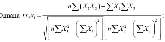 Gambar diatas dapat dibuat dalam bentuk persamaan jalur sebagai berikut:
