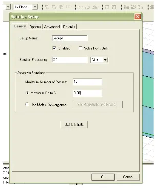 Gambar 3.19 Pengisian data Analysis setup 