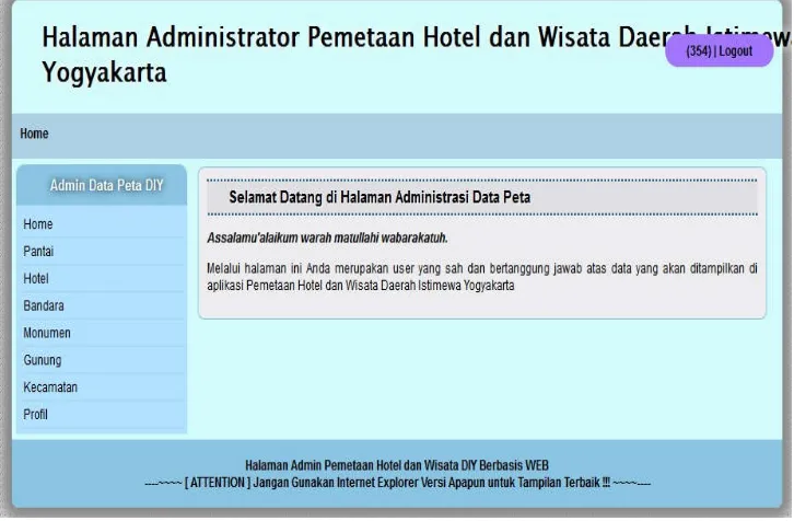 Gambar 11. Tampilan Halaman Admin 