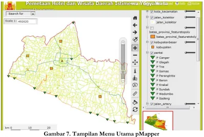 Gambar 7. Tampilan Menu Utama pMapper 